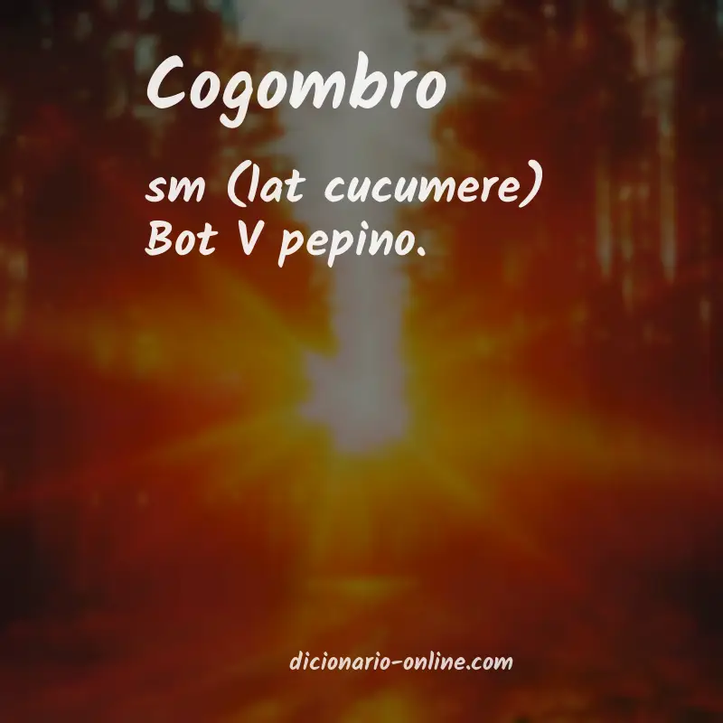 Significado de cogombro