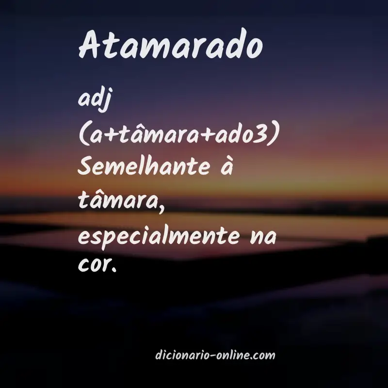 Significado de atamarado