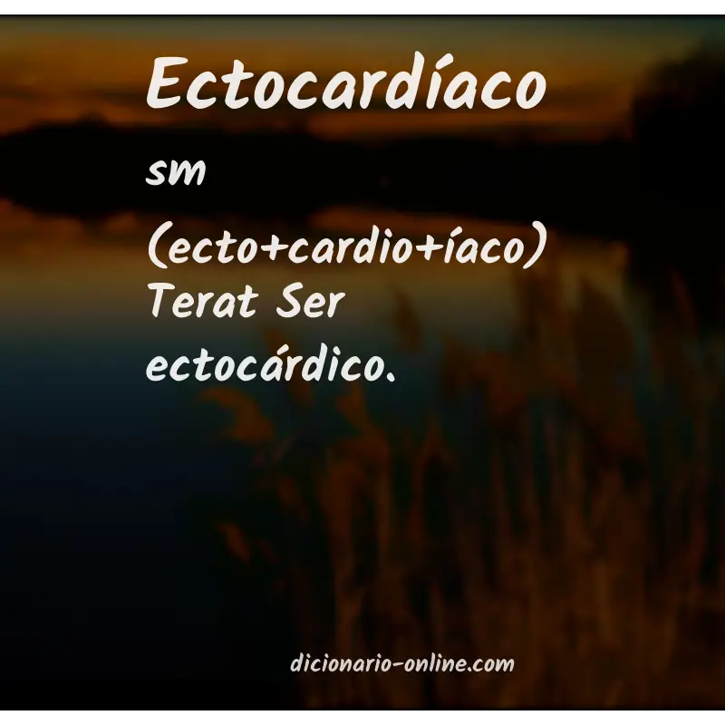 Significado de ectocardíaco