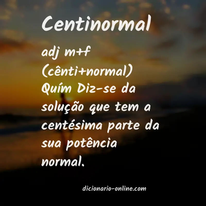 Significado de centinormal