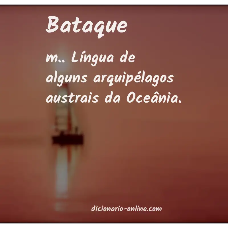 Significado de bataque