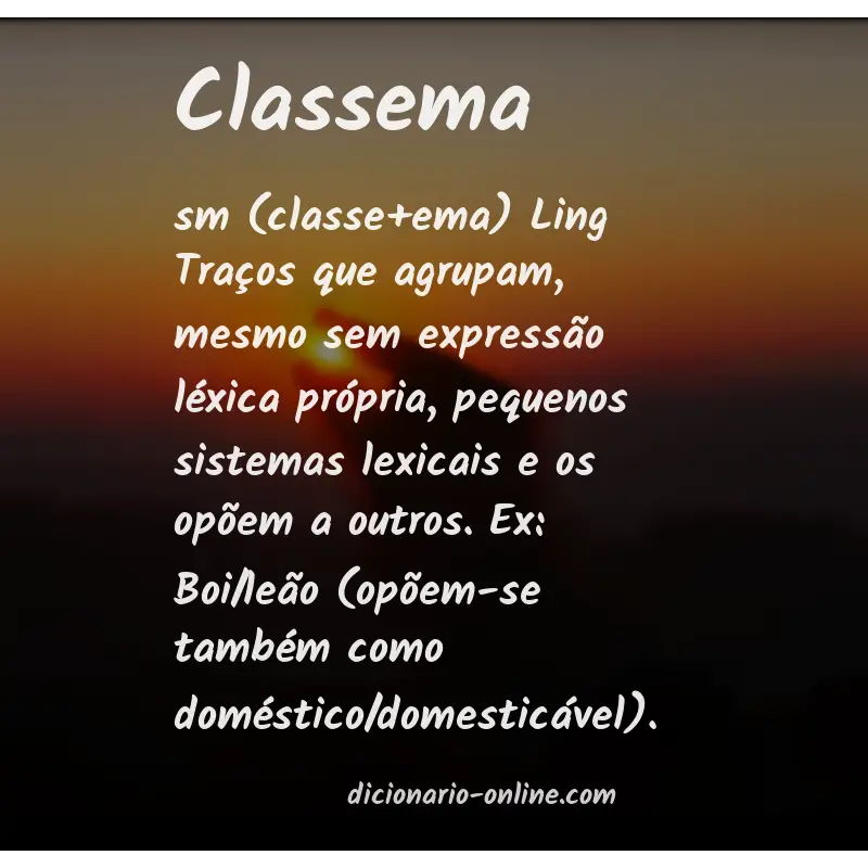 Significado de classema
