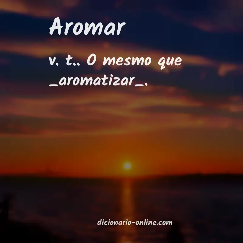 Significado de aromar