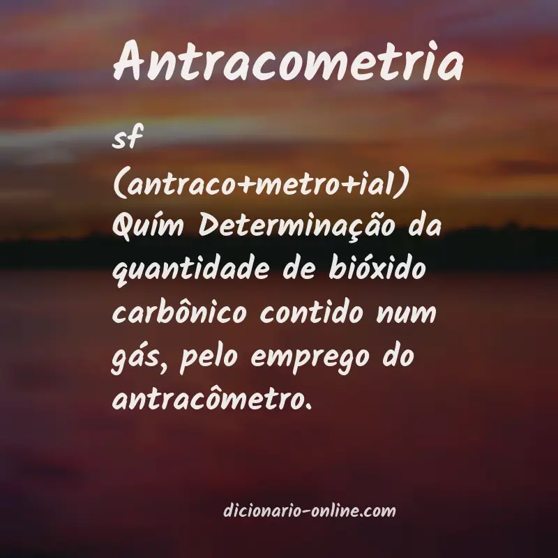 Significado de antracometria