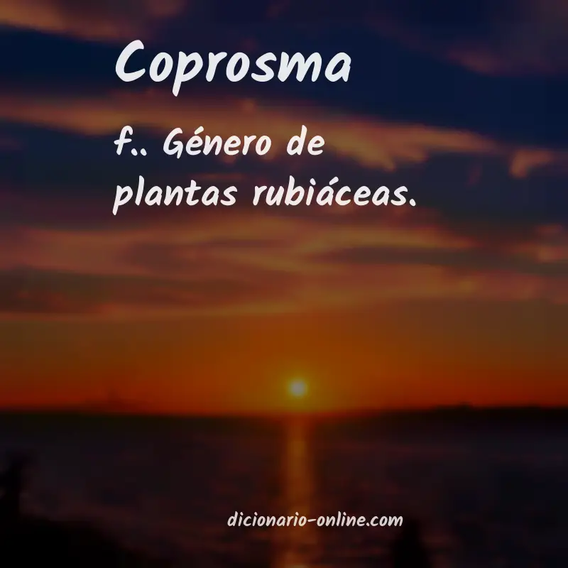Significado de coprosma