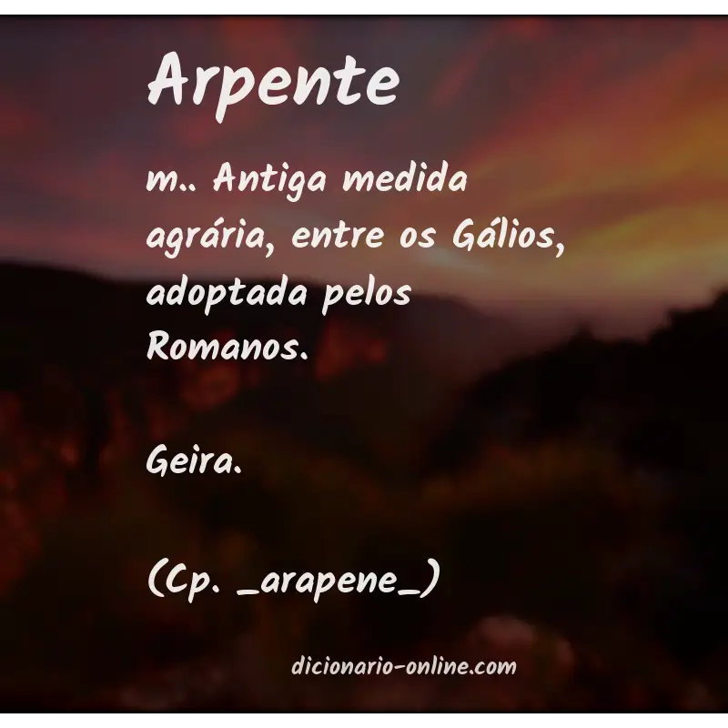 Significado de arpente