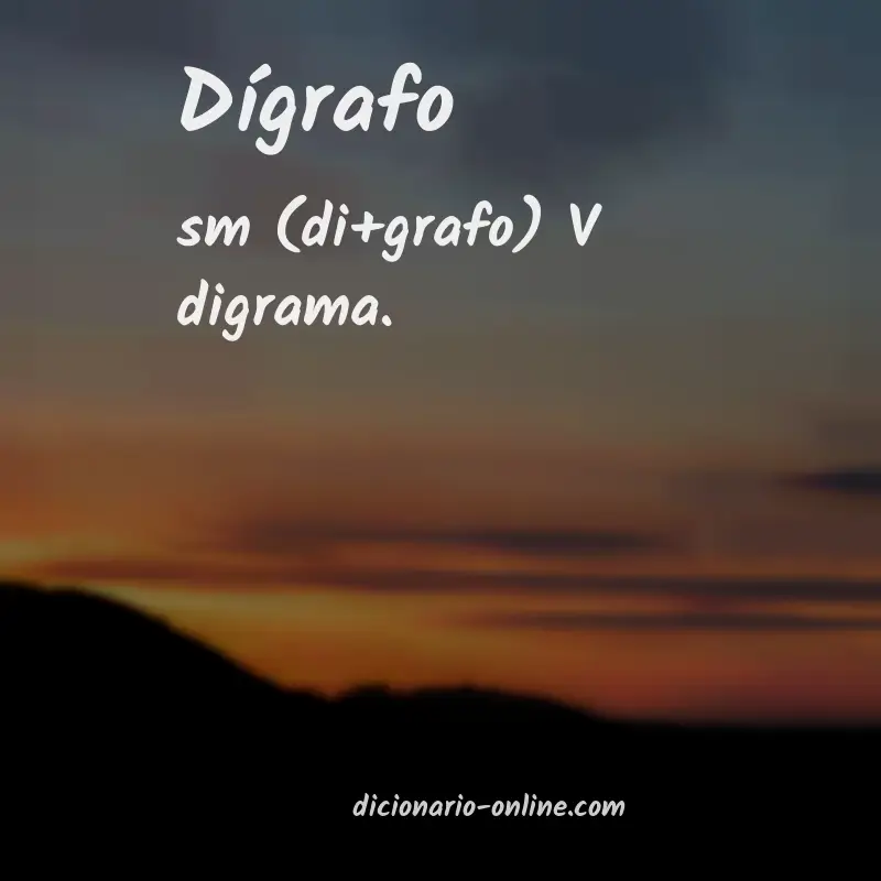 Significado de dígrafo