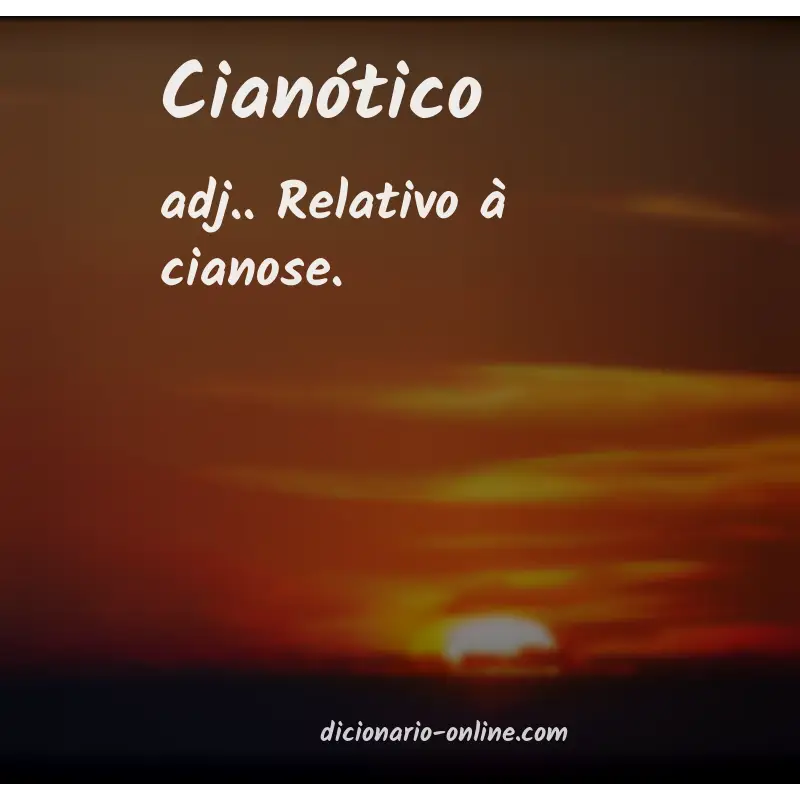 Significado de cianótico