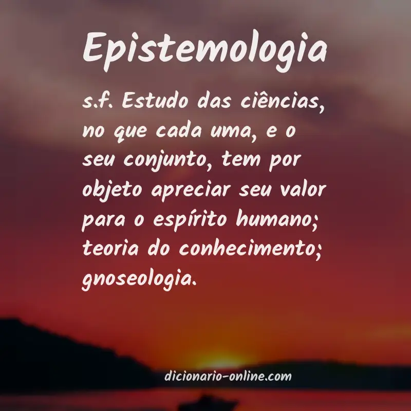 Significado de epistemologia