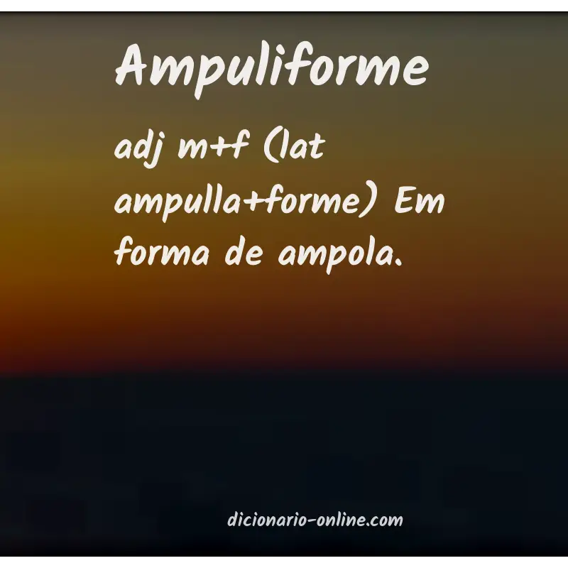 Significado de ampuliforme