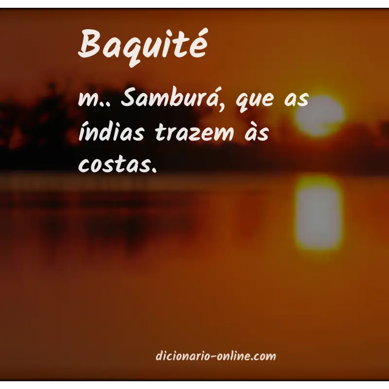 Significado de baquité