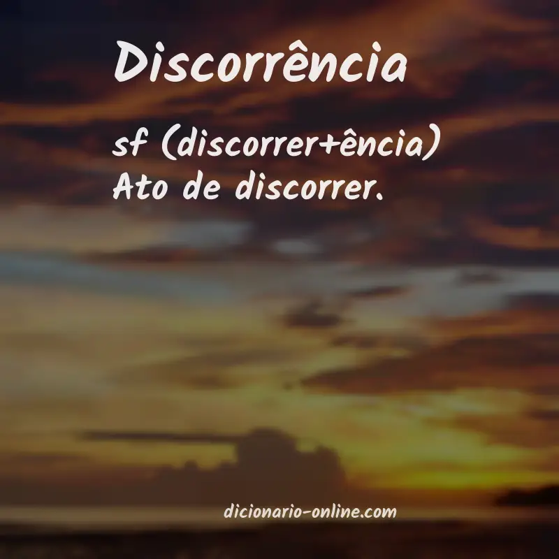 Significado de discorrência