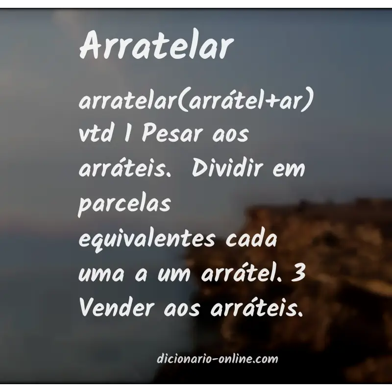 Significado de arratelar