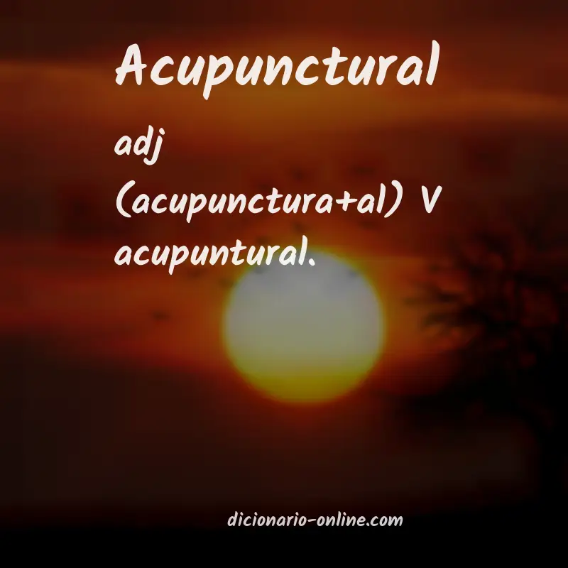 Significado de acupunctural