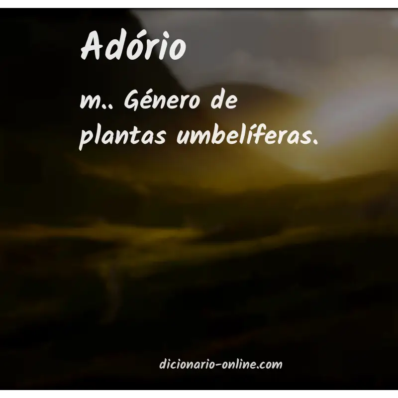 Significado de adório