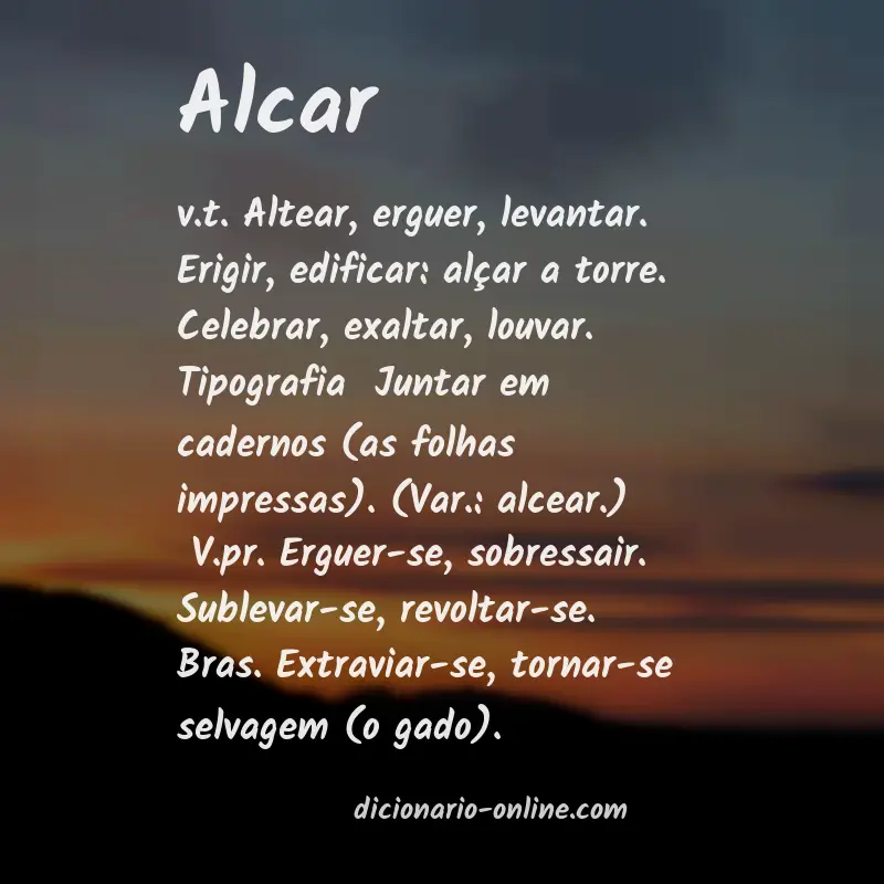 Significado de alcar