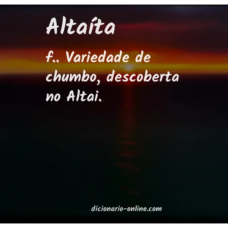 Significado de altaíta