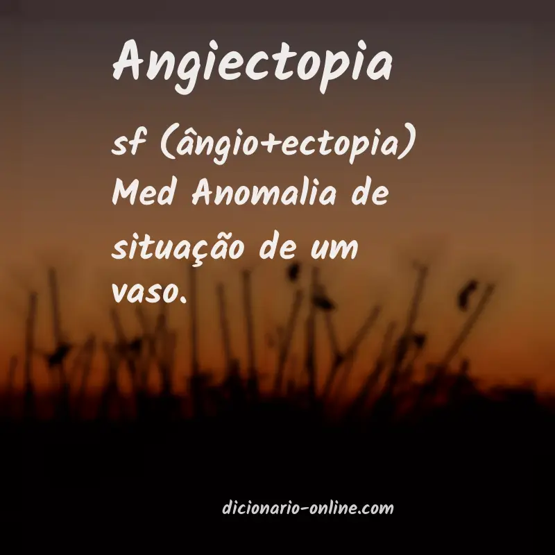 Significado de angiectopia