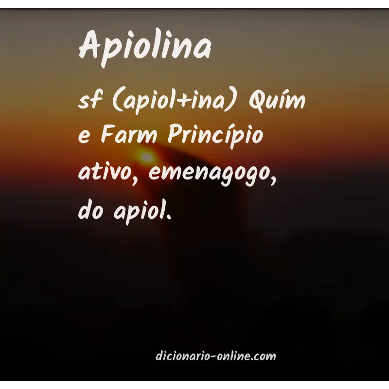 Significado de apiolina