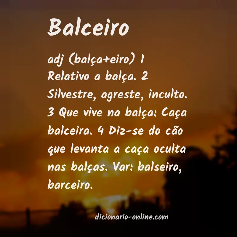 Significado de balceiro