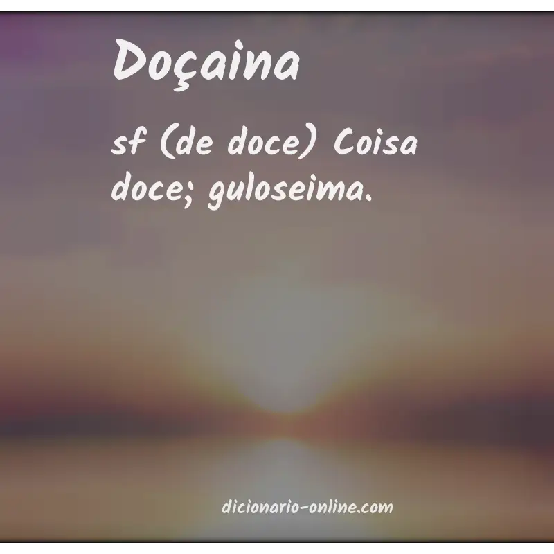 Significado de doçaina