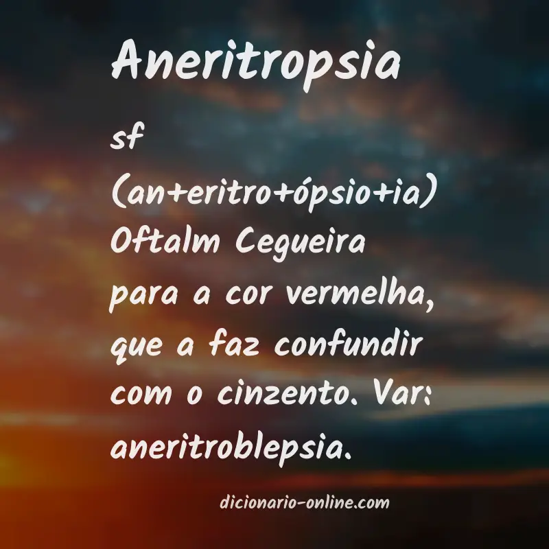 Significado de aneritropsia
