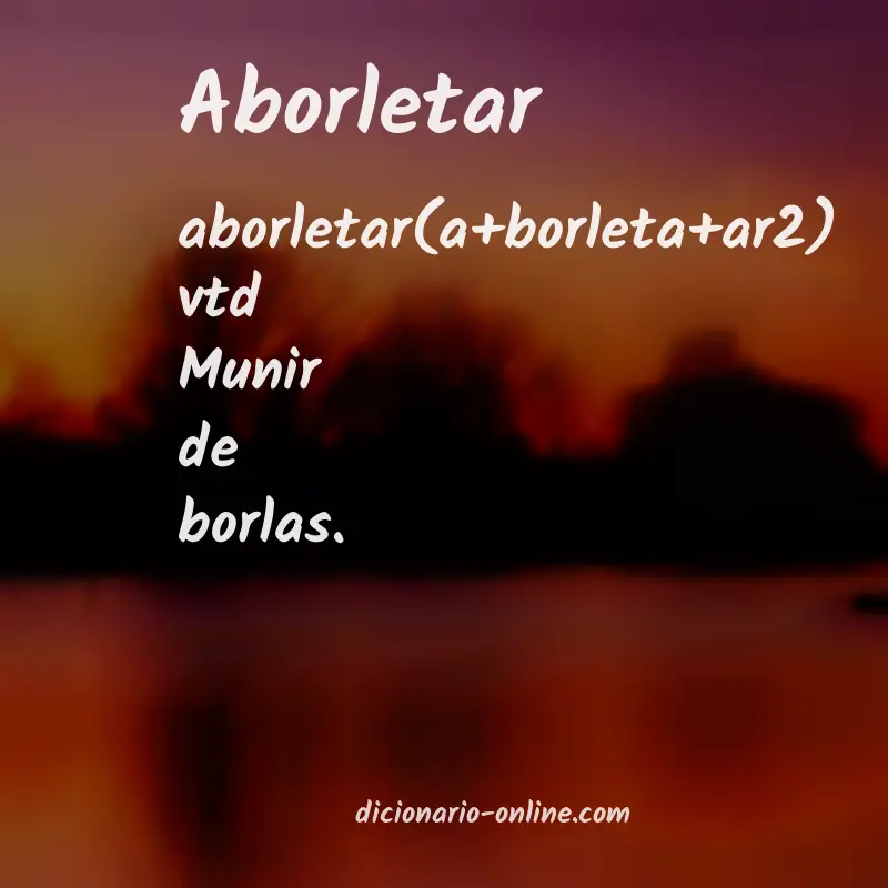 Significado de aborletar