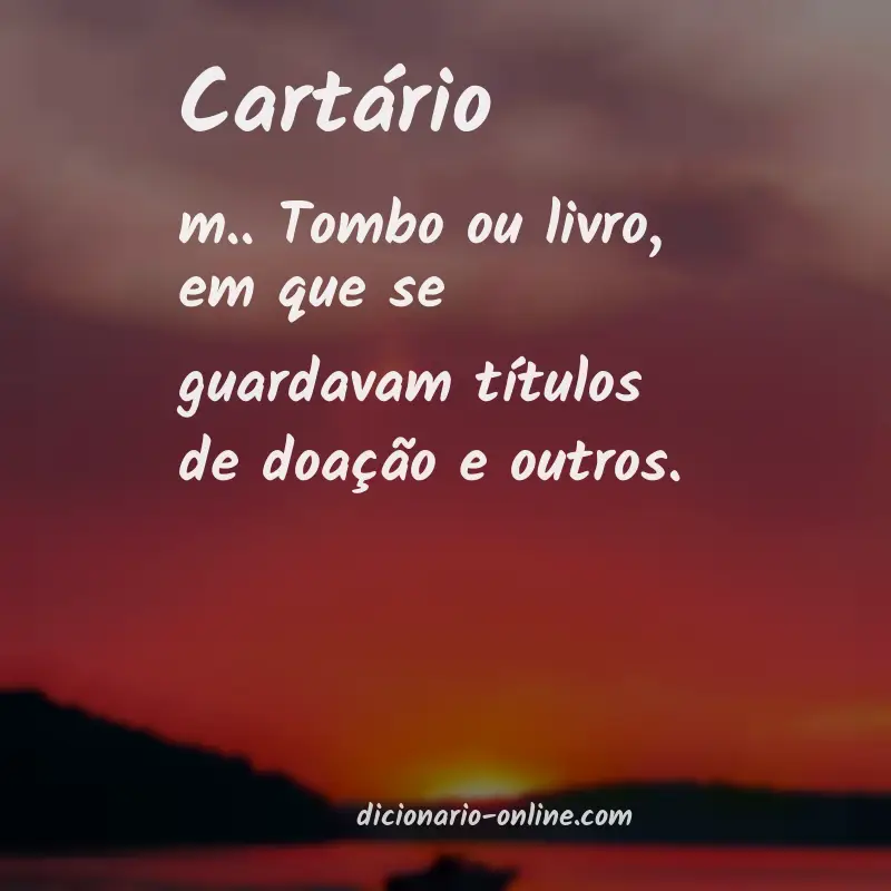 Significado de cartário