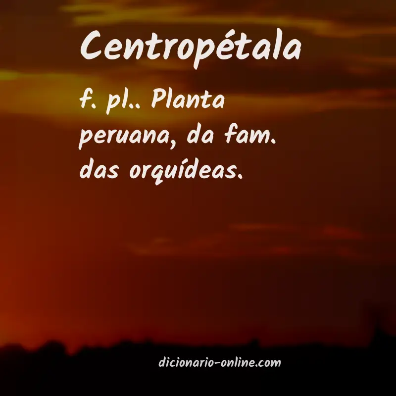 Significado de centropétala