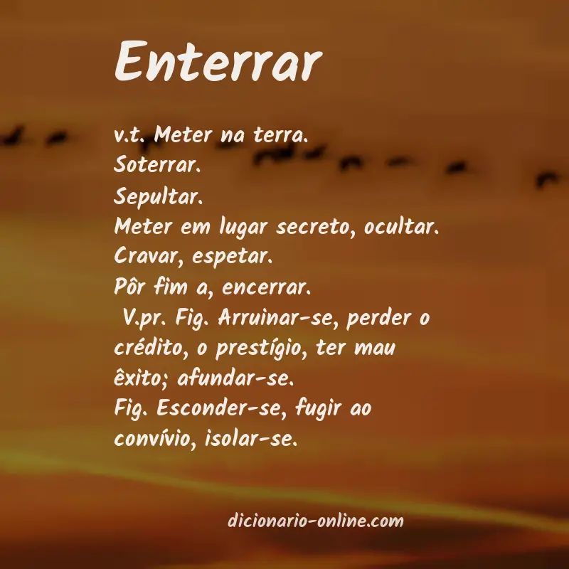 Significado de enterrar