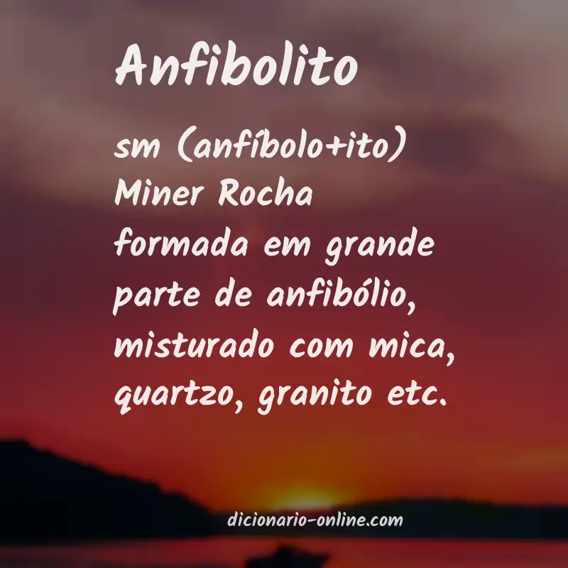 Significado de anfibolito