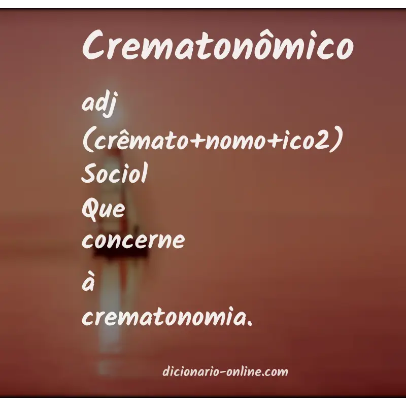 Significado de crematonômico