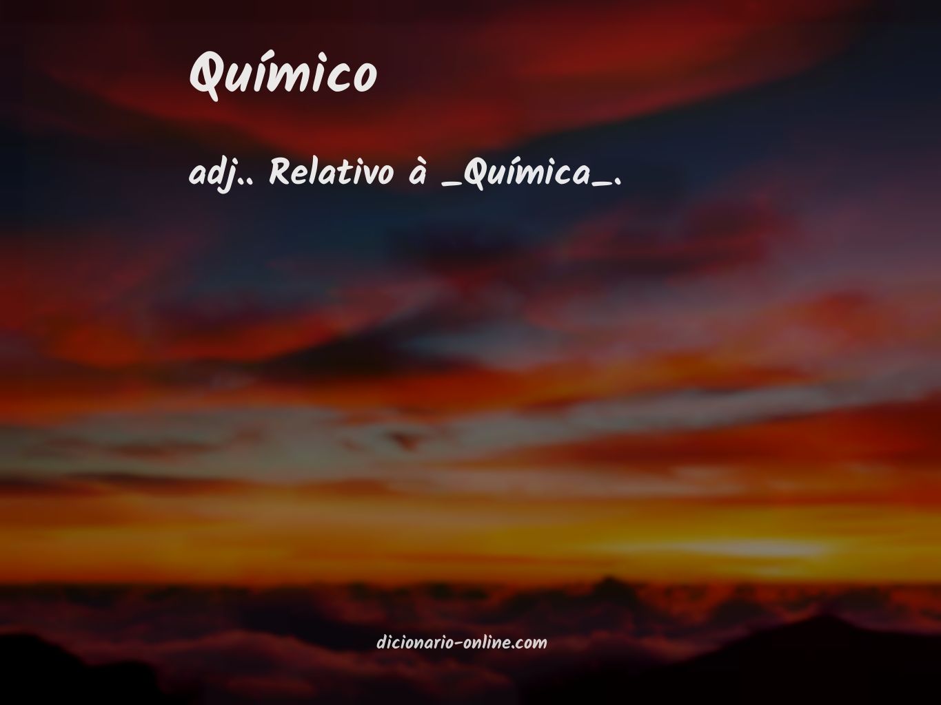 Significado de químico