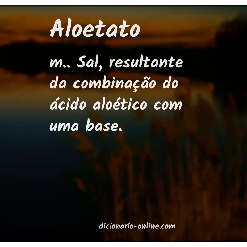 Significado de aloetato