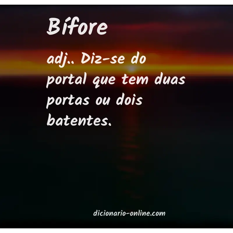 Significado de bífore