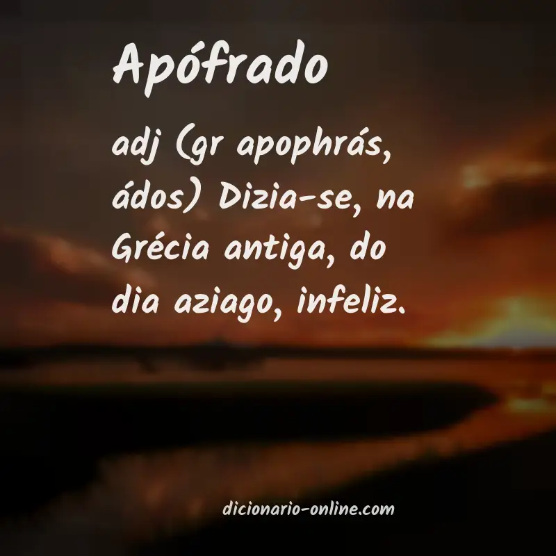 Significado de apófrado