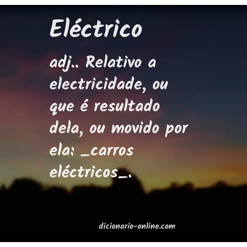 Significado de eléctrico