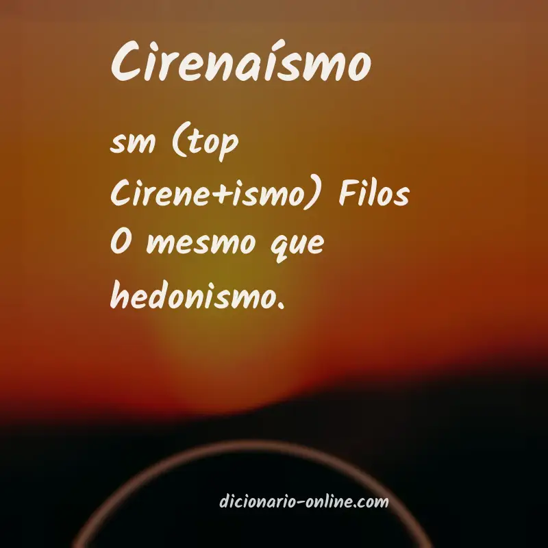 Significado de cirenaísmo