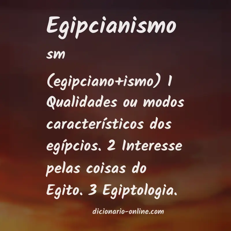 Significado de egipcianismo