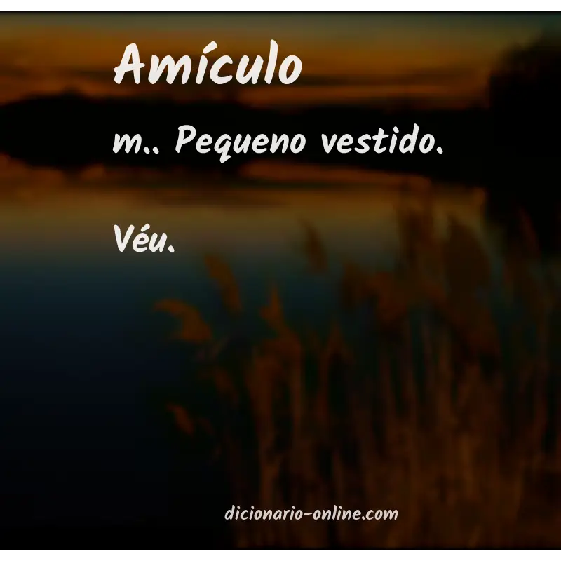 Significado de amículo