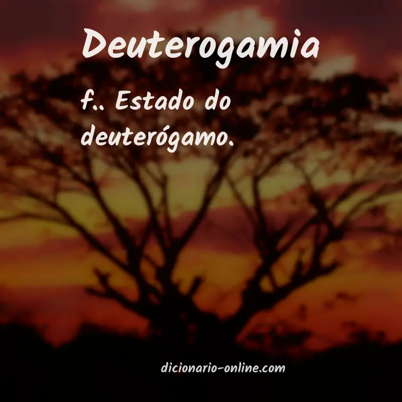 Significado de deuterogamia