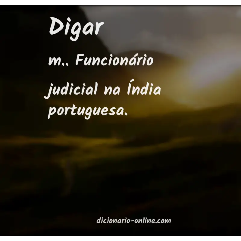 Significado de digar