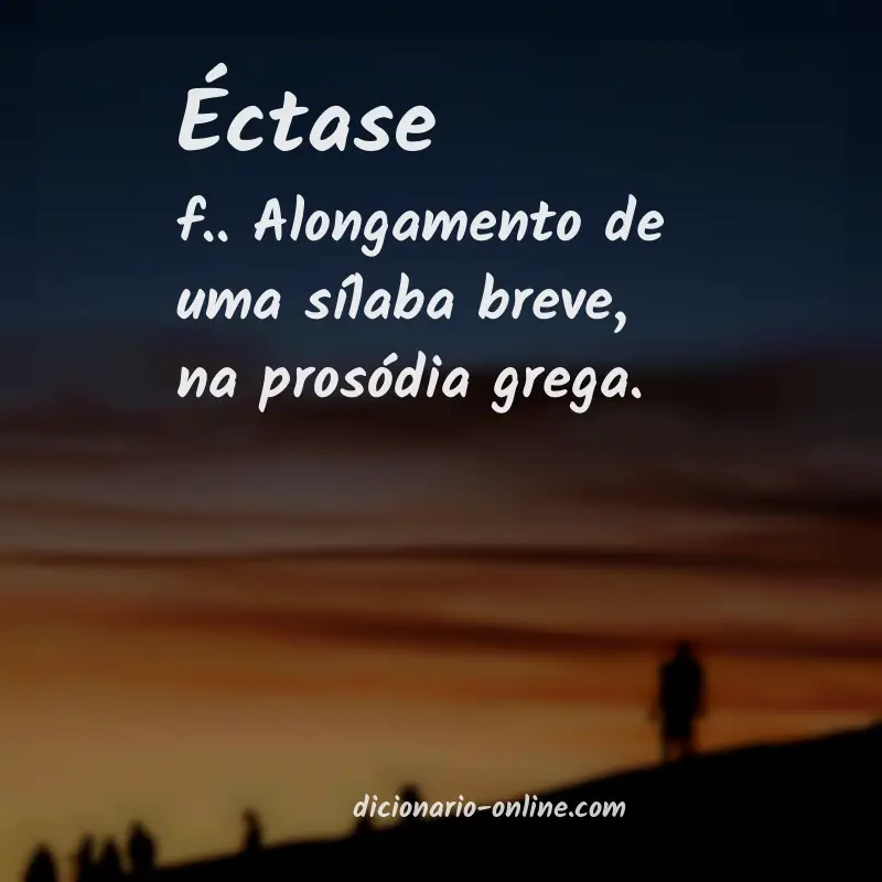 Significado de éctase