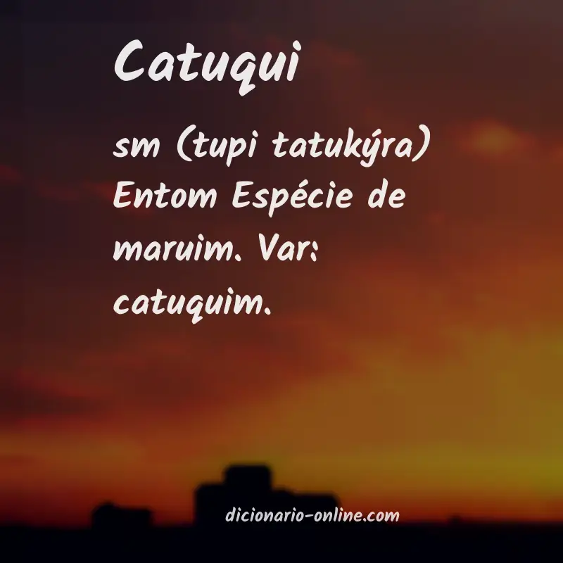 Significado de catuqui