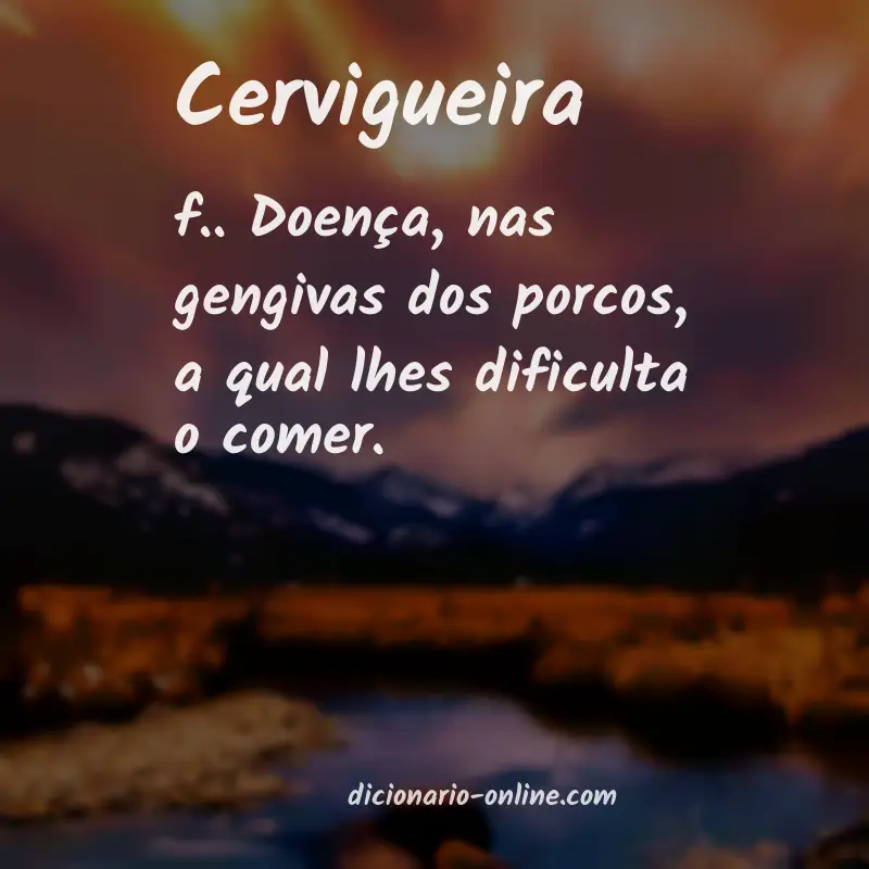 Significado de cervigueira