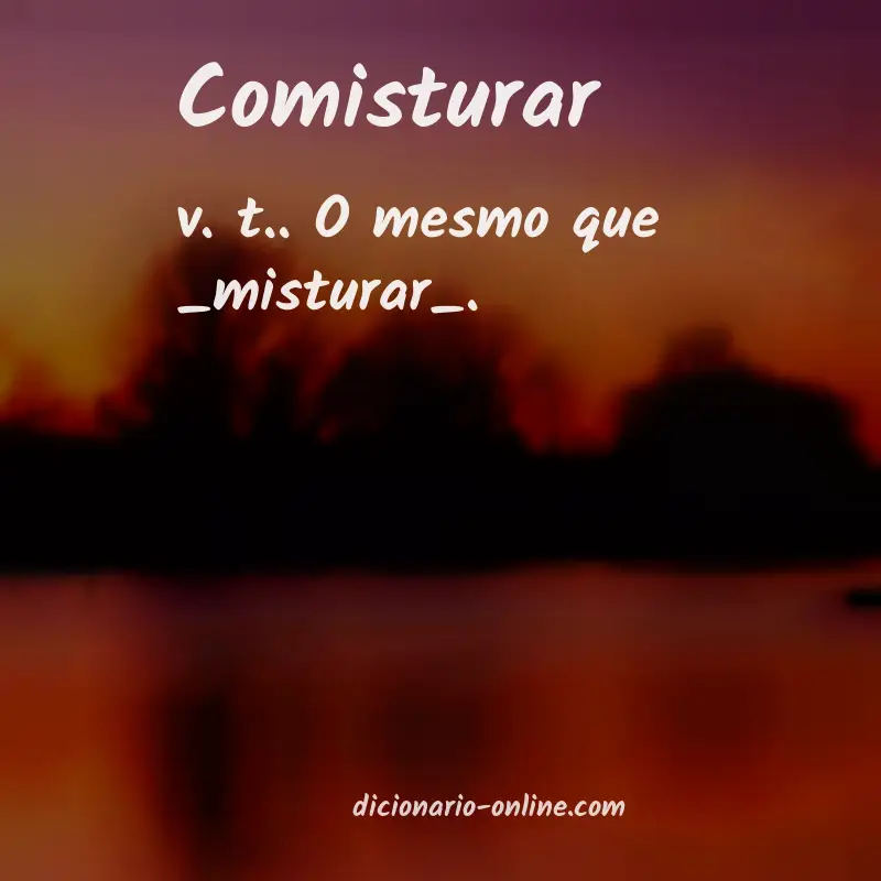 Significado de comisturar