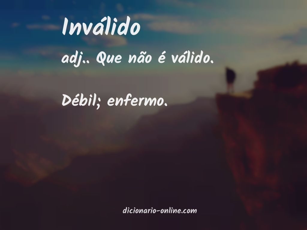 Significado de inválido