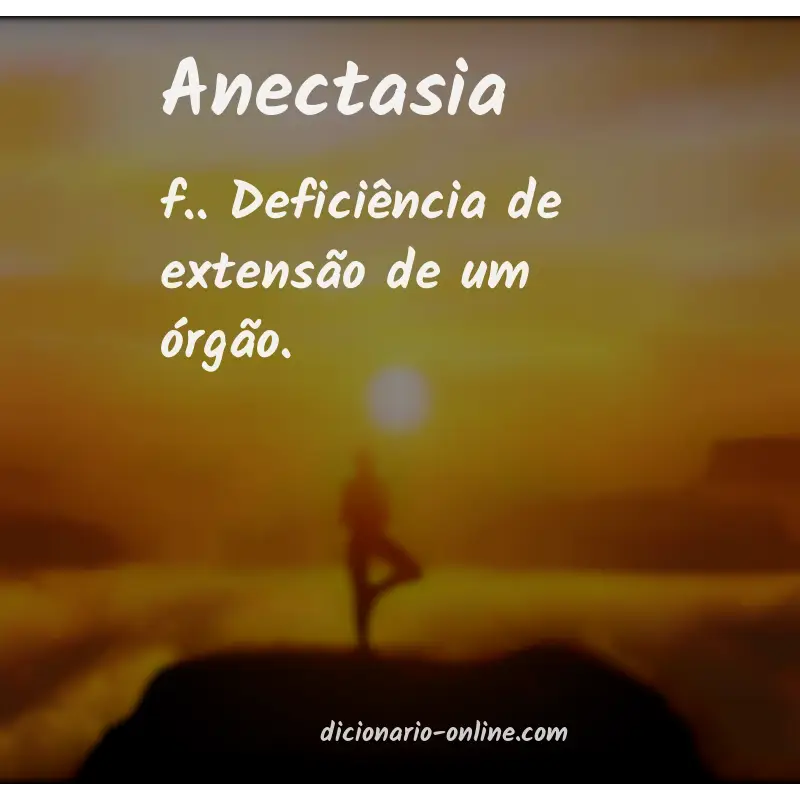 Significado de anectasia