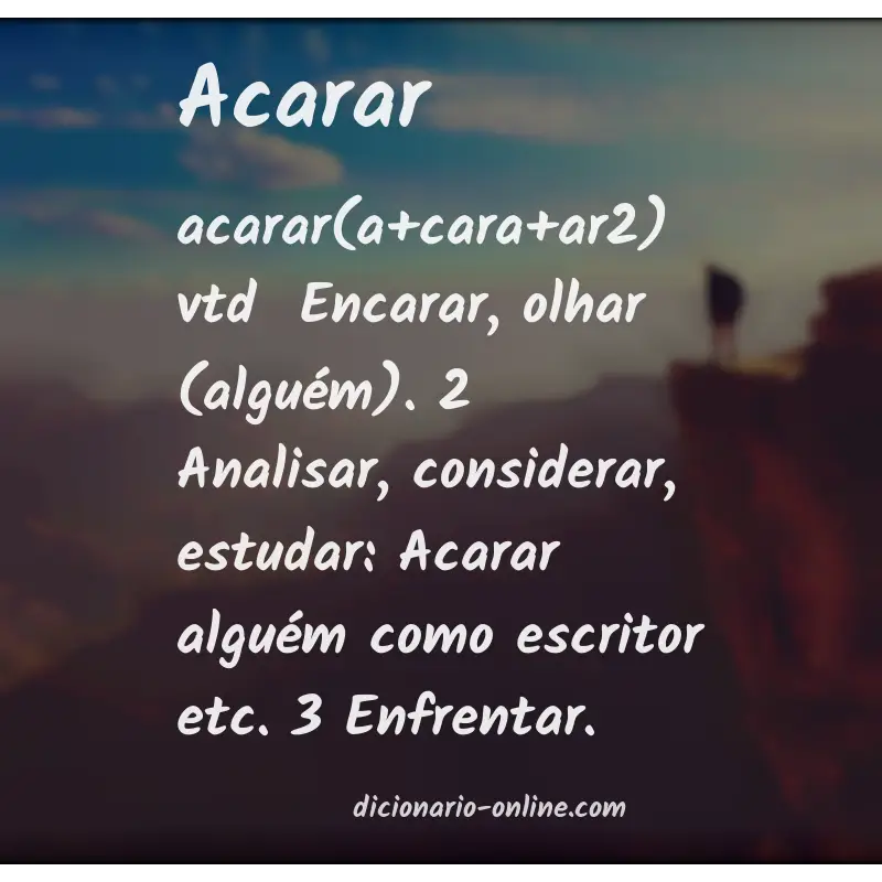Significado de acarar