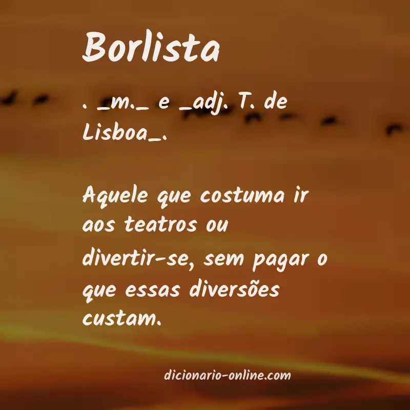 Significado de borlista